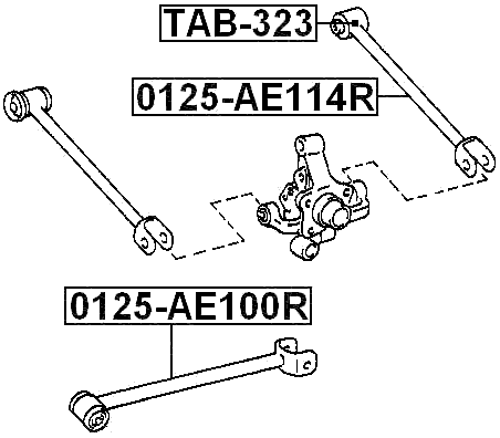 TAB-323 - REAR TRANSVERSE ROD BUSHING