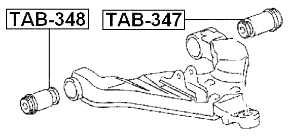 TAB-347 - REAR BUSHING, LOWER CONTROL ARM