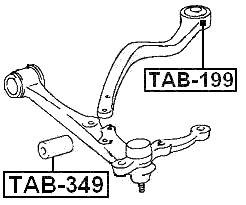 TAB-349 - FRONT BUSHING, FRONT CONTROL ARM
