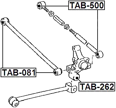 TAB-500 - REAR TRANSVERSE ROD BUSHING