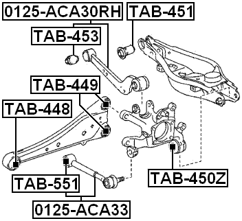 TAB-551 - REAR TRANSVERSE ROD BUSHING