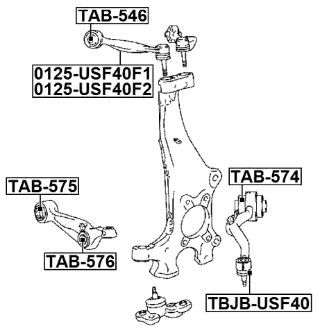 TAB-574 - BUSHING, FRONT LOWER CONTROL ARM
