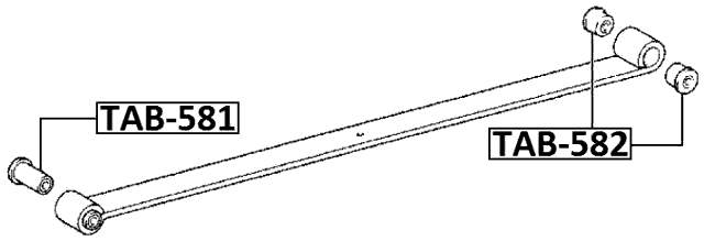TAB-581 - FRONT BUSHING, FRONT LEAF SPRING