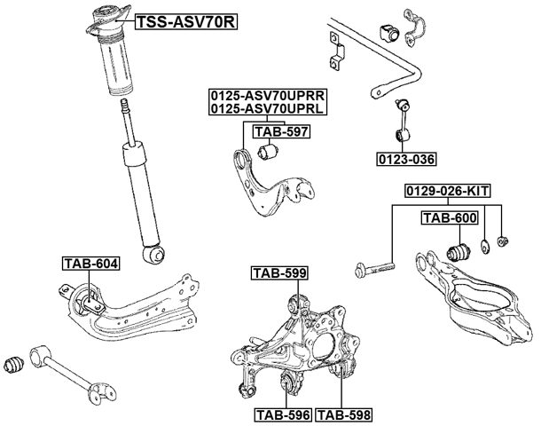 TAB-604 - REAR TRAILING ROD BUSHING