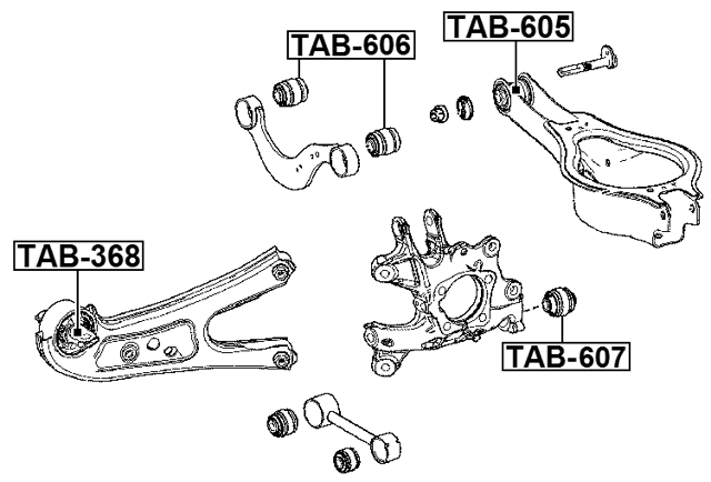 TAB-606 - REAR TRANSVERSE ROD BUSHING