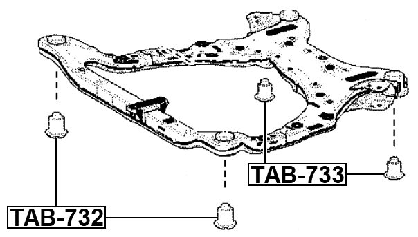 TAB-733 - SUBFRAME REAR BUSHING