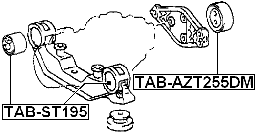 TAB-AZT255DM - REAR DIFFERENTIAL MOUNT LOWER