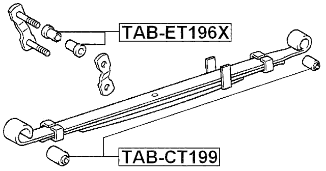 TAB-CT199 - REAR LEAF SPRING BUSHING