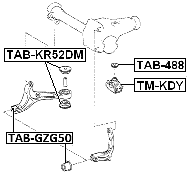 TAB-GZG50 - DIFFERENTIAL MOUNT BUSHING