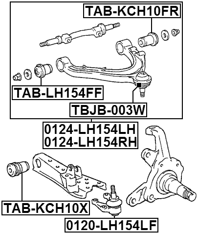 TAB-LH154FF - FRONT BUSHING, FRONT CONTROL ARM
