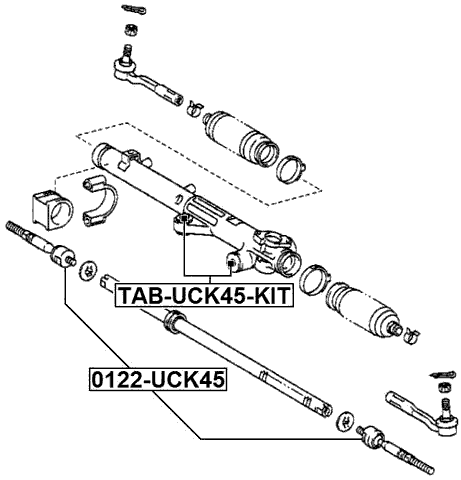 TAB-UCK45-KIT - STEERING RACK BUSHING KIT