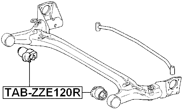 TAB-ZZE120R - REAR CROSSMEMBER BUSHING