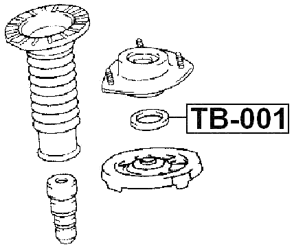 TB-001 - FRONT SHOCK ABSORBER BEARING