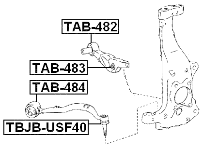 TBJB-USF40 - LOWER CONTROL ARM BALL JOINT BOOT 31.3X28.2X20.4