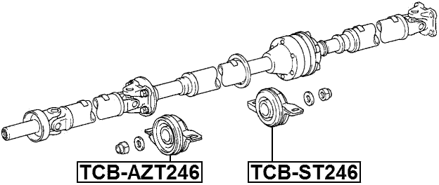 TCB-AZT246 - DRIVE SHAFT BEARING
