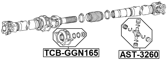 TCB-GGN165 - DRIVE SHAFT BEARING