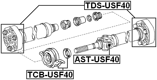 TCB-USF40 - DRIVE SHAFT BEARING (REPAIR KIT)
