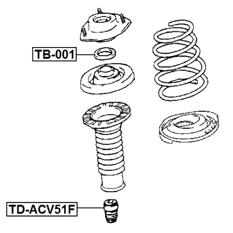TD-ACV51F - FRONT SHOCK ABSORBER JOUNCE BUMPER