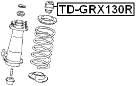 TD-GRX130R - REAR SHOCK ABSORBER JOUNCE BUMPER