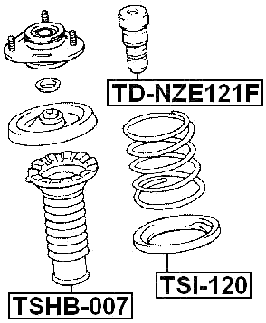 TD-NZE121F - FRONT SHOCK ABSORBER JOUNCE BUMPER