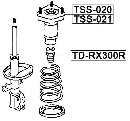 TD-RX300R - REAR SHOCK ABSORBER JOUNCE BUMPER