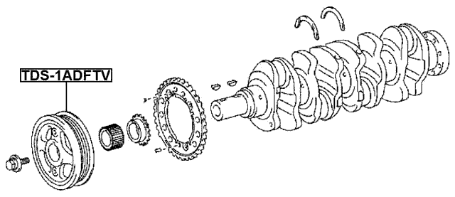 TDS-1ADFTV - CRANKSHAFT PULLEY 1ADFTV
