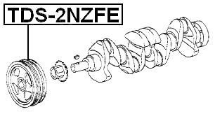 TDS-2NZFE - CRANKSHAFT PULLEY 1NZFE/2NZFE