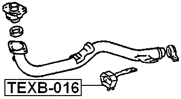 TEXB-016 - EXHAUST PIPE MOUNTING BRACKET