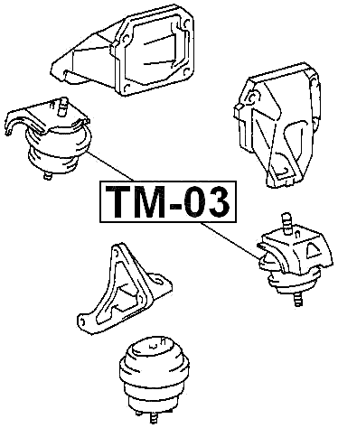 TM-03 - FRONT ENGINE MOUNT (HYDRO)