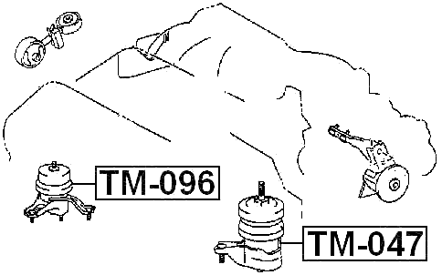 TM-096 - RIGHT ENGINE MOUNT (HYDRO)