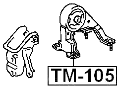 TM-105 - REAR ENGINE MOUNT 4AFE/5EFE AT