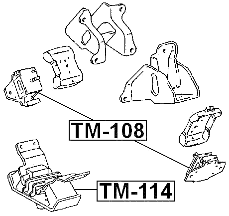 TM-114 - REAR ENGINE MOUNT MT 1KDFTV/1KZTE