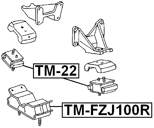 TM-22 - FRONT ENGINE MOUNT 1HDT/1HZ