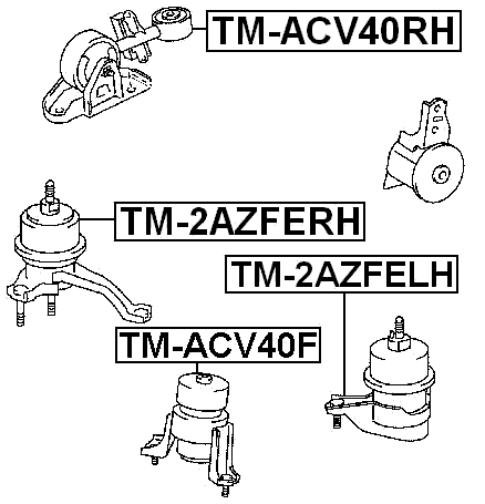 TM-2AZFERH - RIGHT ENGINE MOUNT (HYDRO)