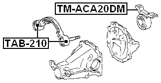 TM-ACA20DM - REAR DIFFERENTIAL MOUNT