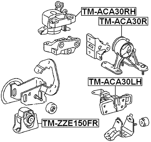 TM-ACA30LH - LEFT ENGINE MOUNT