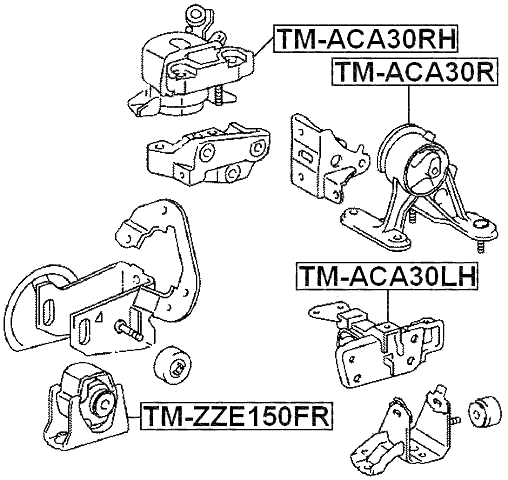 TM-ACA30R - REAR ENGINE MOUNT