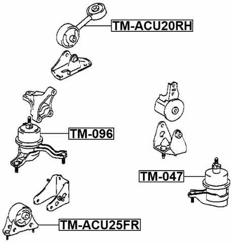 TM-ACU20RH - RIGHT ENGINE MOUNT