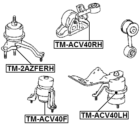 TM-ACV40LH - LEFT ENGINE MOUNT (HYDRO)