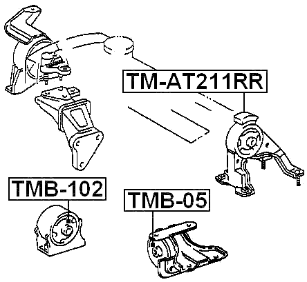 TM-AT211RR - REAR ENGINE MOUNT