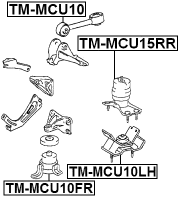 TM-MCU15RR - REAR ENGINE MOUNT (HYDRO)