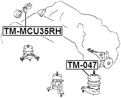 TM-MCU35RH - RIGHT ENGINE MOUNT