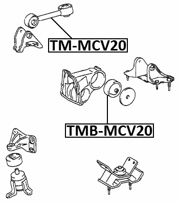 TM-MCV20 - RIGHT ENGINE MOUNT