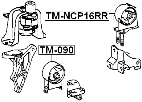 TM-NCP16RR - REAR ENGINE MOUNT