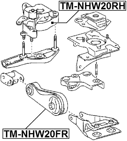 TM-NHW20FR - FRONT ENGINE MOUNT