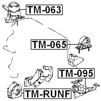 TM-RUNF - FRONT ENGINE MOUNT