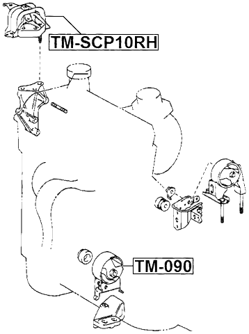 TM-SCP10RH - RIGHT ENGINE MOUNT (HYDRO)