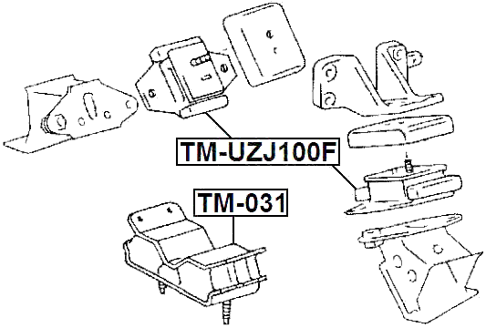 TM-UZJ100F - FRONT ENGINE MOUNT 1HDFTE