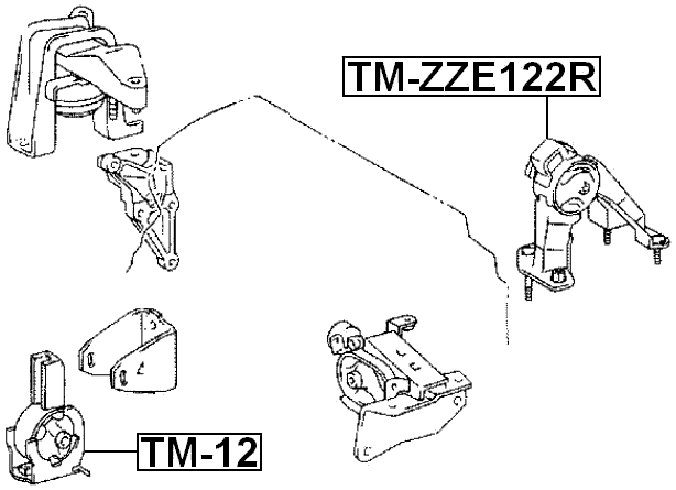 TM-ZZE122R - REAR ENGINE MOUNT