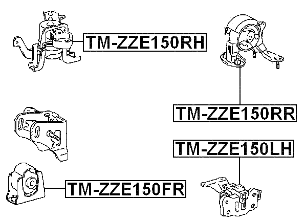 TM-ZZE150RR - REAR ENGINE MOUNT